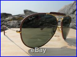 vintage ray ban leather aviator sunglasses