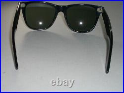 54 18m Vintage B&L RAY-BAN L1724 G15 Cristal Noir Ébène Wayfarer II Soleil