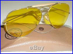 58MM Vintage B&L Ray Ban M Kalichrome Outdoorsman Aviateur Lunettes de Soleil With
