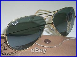 62mm Vintage Bausch & & Lomb Ray-Ban L2846 G15 Plaqué Or