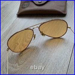 AVIATOR Ambermatic 62 14 VINTAGE RAY BAN USA BAUSCH AND LOMB