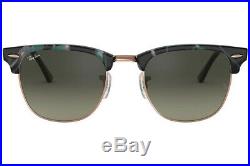 Authentique Ray-ban Clubmaster Fleck RB3016 125571 Soleil Gris Neuf 49mm