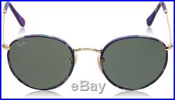 Authentique Ray-ban Rond Métal Camouflage / or Soleil RB 3447-JM 172 Neuf 50mm