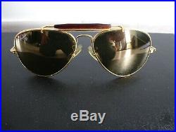Authentique paire de lunette ray-ban aviator vintage B/L USA plaqué or