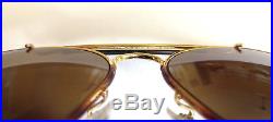 B&L RAY BAN 62mm Aviator Tortoise Bar Sunglasses Brown B15 Great Condition
