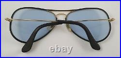 Bausch and Lomb Ray Ban USA Black Leather Changeable Blue 5814 Sunglasses