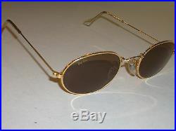 Circa 604ms Vintage B&L Ray-Ban B15 Gp Fil Lisse Ovale Lunettes de Soleil