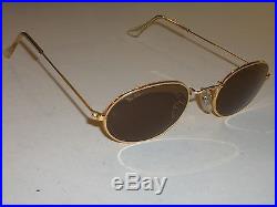 Circa 604ms Vintage B&L Ray-Ban B15 Gp Fil Lisse Ovale Lunettes de Soleil