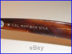 Circa Année 1980 Vintage B&L Ray-Ban L1725 Ouas Mock Tort G15 Wayfarer II