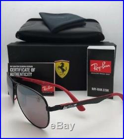 Ferrari Ray-Ban Lunettes de Soleil RB 8313-M F002/H2 Noir Red-Carbon Fibre With