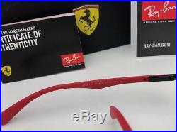 Ferrari Ray-Ban Lunettes de Soleil RB 8313-M F002/H2 Noir Red-Carbon Fibre With