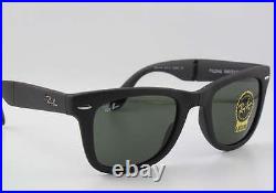 LUNETTES DE SOLEIL Italie RAY-BAN noir mat WAYFARER pliantes RB4105 601S 50mm