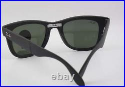 LUNETTES DE SOLEIL Italie RAY-BAN noir mat WAYFARER pliantes RB4105 601S 50mm