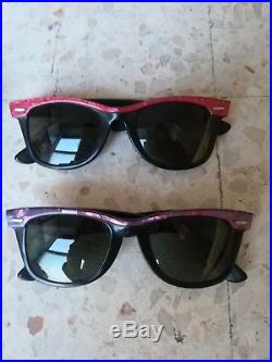 Lot 4 paires de lunettes de soleil Ray Ban Wayfarer couleur Bausch & Lomb + 2 ét