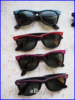 Lot de lunettes de soleil Vintage Bausch & Lomb Ray Ban Persol + étuis