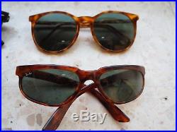 Lot de lunettes de soleil Vintage Bausch & Lomb Ray Ban Persol + étuis