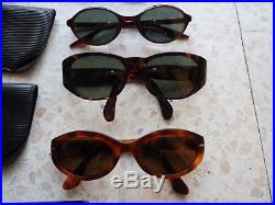 Lot de lunettes de soleil Vintage Bausch & Lomb Ray Ban et Persol + étuis