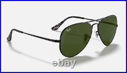 Lunettes Soleil ray ban RB 3689 914831 55-14 Small Aviator Black 3025 L2823 55