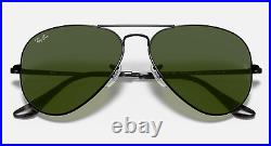 Lunettes Soleil ray ban RB 3689 914831 55-14 Small Aviator Black 3025 L2823 55