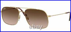 Lunettes de Soleil Ray-Ban ANDREA RB 3595 Gold/Brown Shaded 56/17/140 unisexe