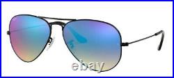Lunettes de Soleil Ray-Ban AVIATOR RB 3025 Black/Blue Shaded 58/14/135 unisexe