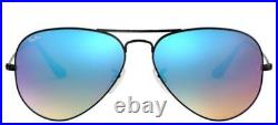 Lunettes de Soleil Ray-Ban AVIATOR RB 3025 Black/Blue Shaded 58/14/135 unisexe