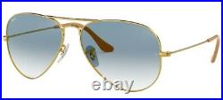 Lunettes de Soleil Ray-Ban AVIATOR RB 3025 Gold/Blue Shaded 58/14/135 unisexe