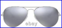 Lunettes de Soleil Ray-Ban Aviator RB 3025 Matte Silver/Silver 58/14/135 homme