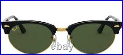 Lunettes de Soleil Ray-Ban CLUBMASTER OVAL RB 3946 Black/Green 52/19/145 unisexe