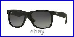 Lunettes de Soleil Ray-Ban JUSTIN RB 4165 Black/Grey Shaded 55/16/145 unisexe
