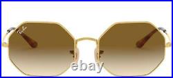 Lunettes de Soleil Ray-Ban OCTAGON RB 1972 Gold/Brown Shaded 54/19/145 unisexe