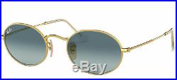 Lunettes de Soleil Ray-Ban OVAL RB 3547 GOLD/BLUE GREY SHADED 51/21/145 unisexe