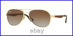 Lunettes de Soleil Ray-Ban RB 3549 Gold/Brown Grey Shaded 61/16/145 homme