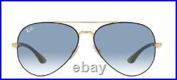 Lunettes de Soleil Ray-Ban RB 3675 Gold Black/Blue Shaded 58/14/135 unisexe