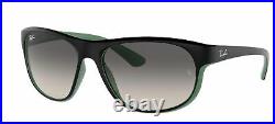 Lunettes de Soleil Ray-Ban RB 4351 Black Green/Grey Shaded 59/17/140 unisexe
