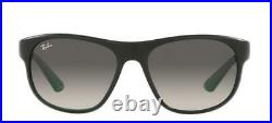 Lunettes de Soleil Ray-Ban RB 4351 Black Green/Grey Shaded 59/17/140 unisexe