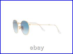 Lunettes de Soleil Ray Ban RB3447N Round Metal or Bleu Clair Gradient 001/3F