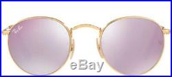 Lunettes de Soleil Ray-Ban ROUND METAL RB 3447N GOLD/LILAC 50/21/145 unisexe