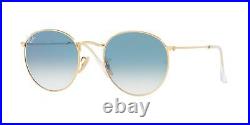 Lunettes de Soleil Ray-Ban ROUND METAL RB 3447N Gold/Blue Shaded 50/21/145 homme