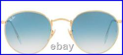 Lunettes de Soleil Ray-Ban ROUND METAL RB 3447N Gold/Blue Shaded 50/21/145 homme