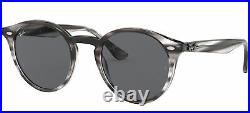 Lunettes de Soleil Ray-Ban ROUND RB 2180 Striped Grey/Grey 49/21/145 homme