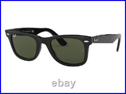 Lunettes de Soleil Ray-Ban Wayfarer Noir Vert RB2140 901 Taille 50 MM