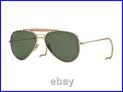 Lunettes de Soleil Ray Ban or Aviateur Aviator RB3030 plein Air Vert g15 L0216