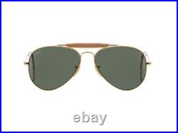 Lunettes de Soleil Ray Ban or Aviateur Aviator RB3030 plein Air Vert g15 L0216