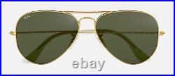 Lunettes de Soleil ray ban 3025 L0205 58-14 Medium Aviator Sunglasses Couleur Or