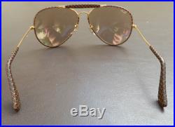 Lunettes de soleil B&L RAY- BAN aviator photochromatique cuir années 90 vintage