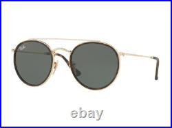 Lunettes de soleil Ray Ban Limited Double Bridge vert classique rond RB3647N 001