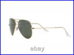 Lunettes de soleil Ray Ban oro verde verre polarisé RB3025 AVIATEUR LARGE METAL