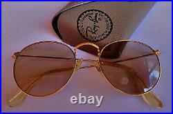 Lunettes de soleil Vintage Ray Ban B&L U. S. A. John Lennon Sunglasses gold plated