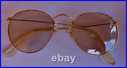 Lunettes de soleil Vintage Ray Ban B&L U. S. A. John Lennon Sunglasses gold plated